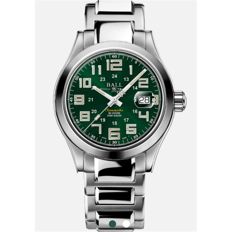 Stainless Steel Men’s 40mm Engineer M Pioneer Watch with Green DialS