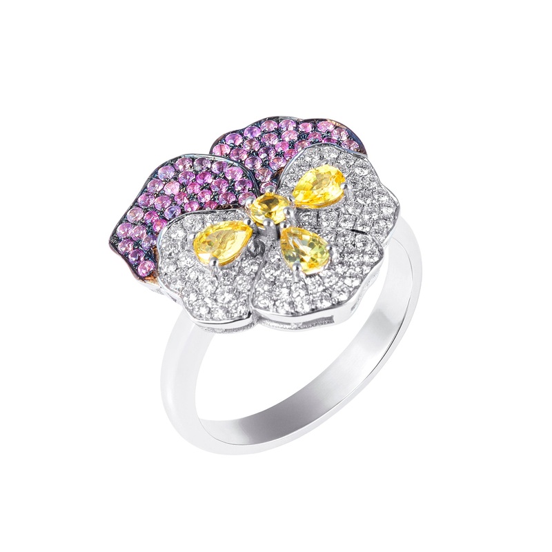 Violet Mini Diamond Ring – Pink