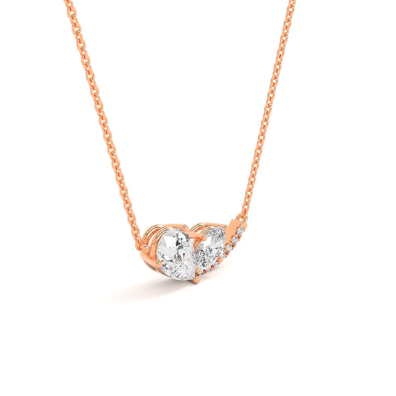 Floral Toi et Moi Necklace