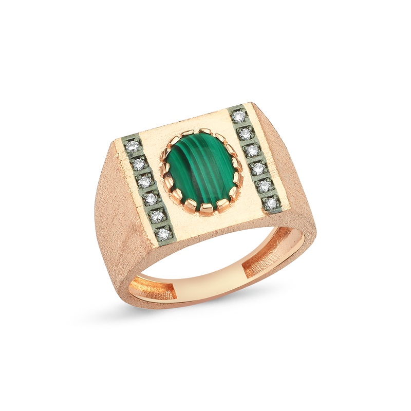Orira Malachite Pinkie Ring