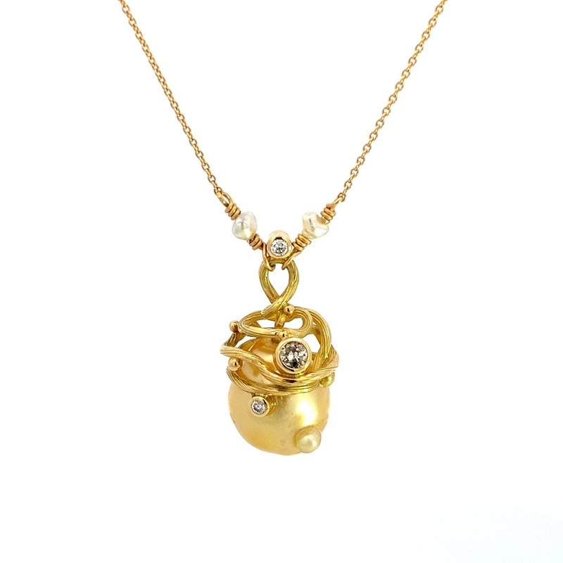 South Sea Pearl Seafire Necklace