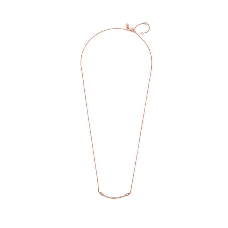 Eclipse Necklace Rose Gold and Morganite