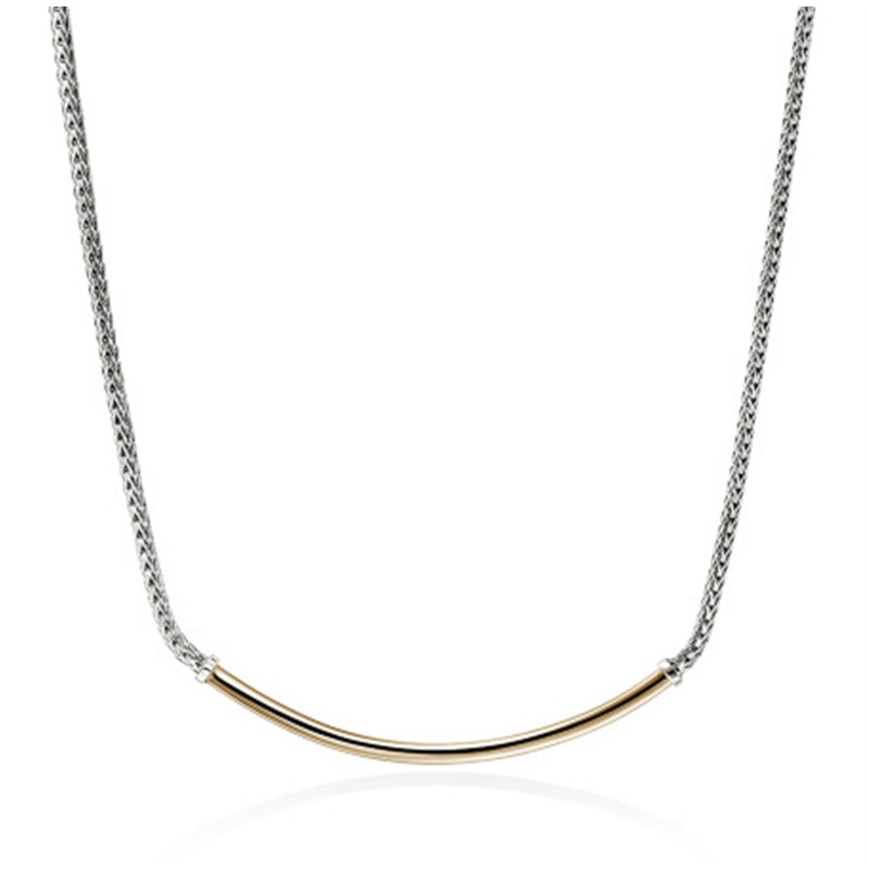John Hardy Two Tone Bar Necklace