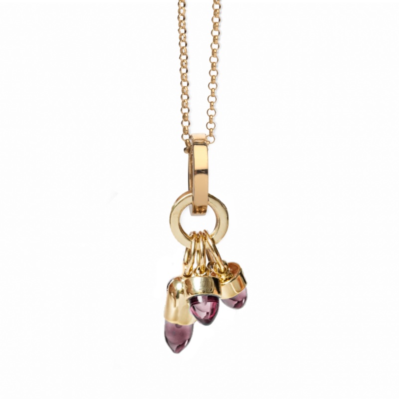 Skopelos Charm Necklace Purple Amethyst Quartz
