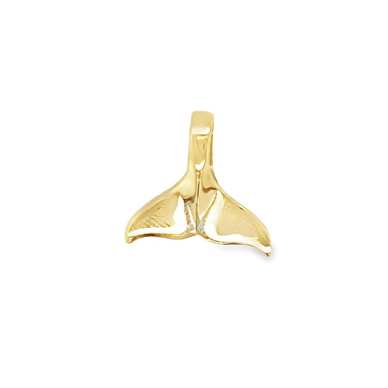 Yellow 14 Karat Dolphin Tail Pendant/Charm Estate Jewelry with