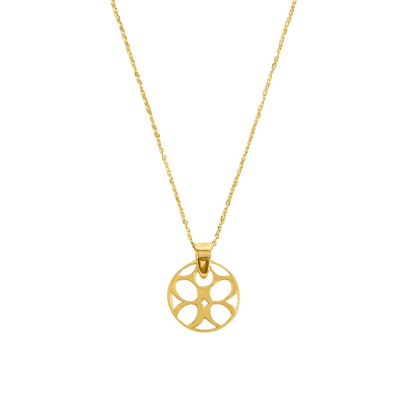 Signature Mini Disc Necklace in Gold Vermeil