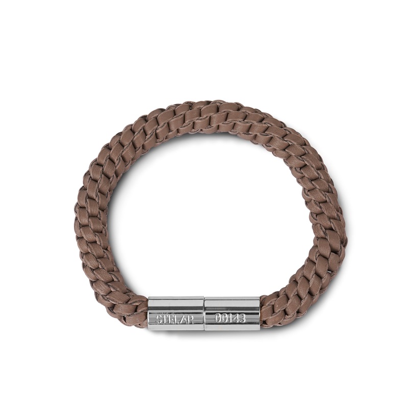 Teman Mid Woven Leather Bracelet – Mocha