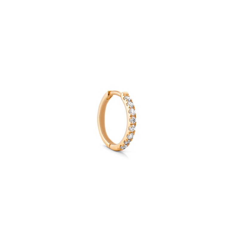 Rock Classic Diamond Hoop Earring