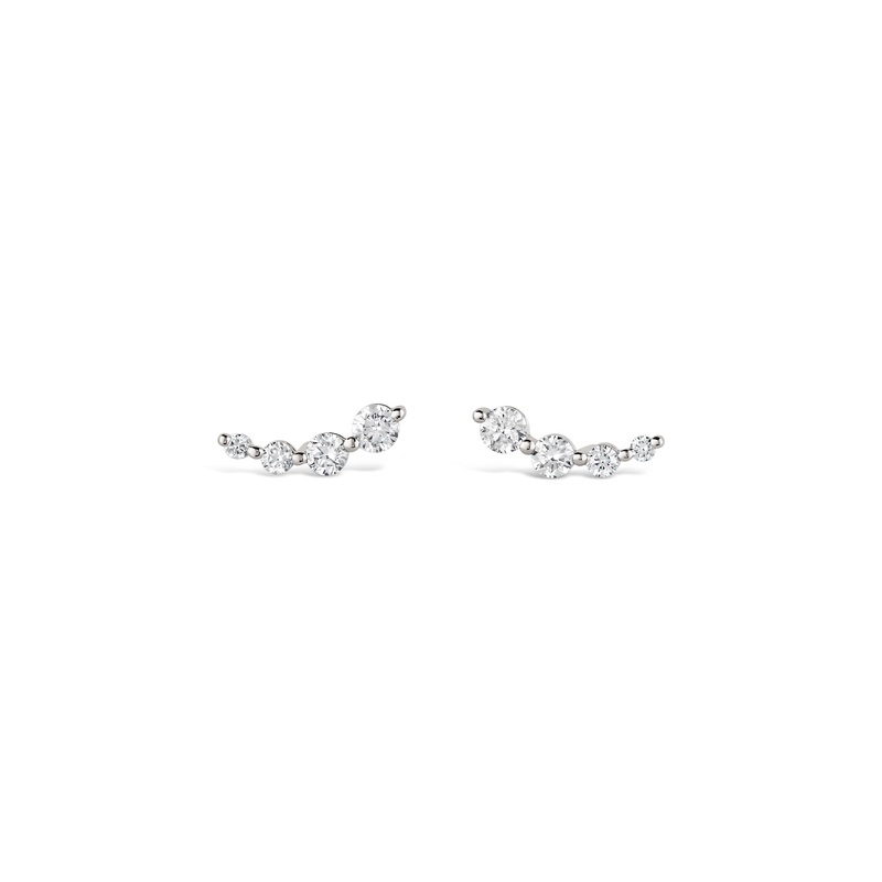 Shuga Lab-Created Diamond Crawler Studs – White Gold