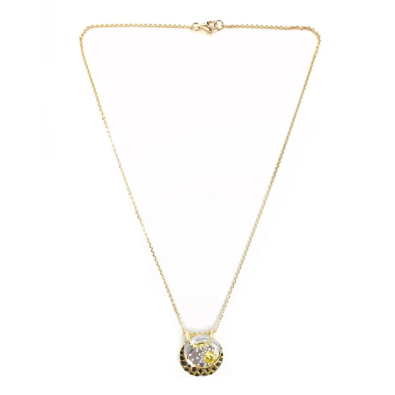 Solar Fine Moon Pendant Necklace