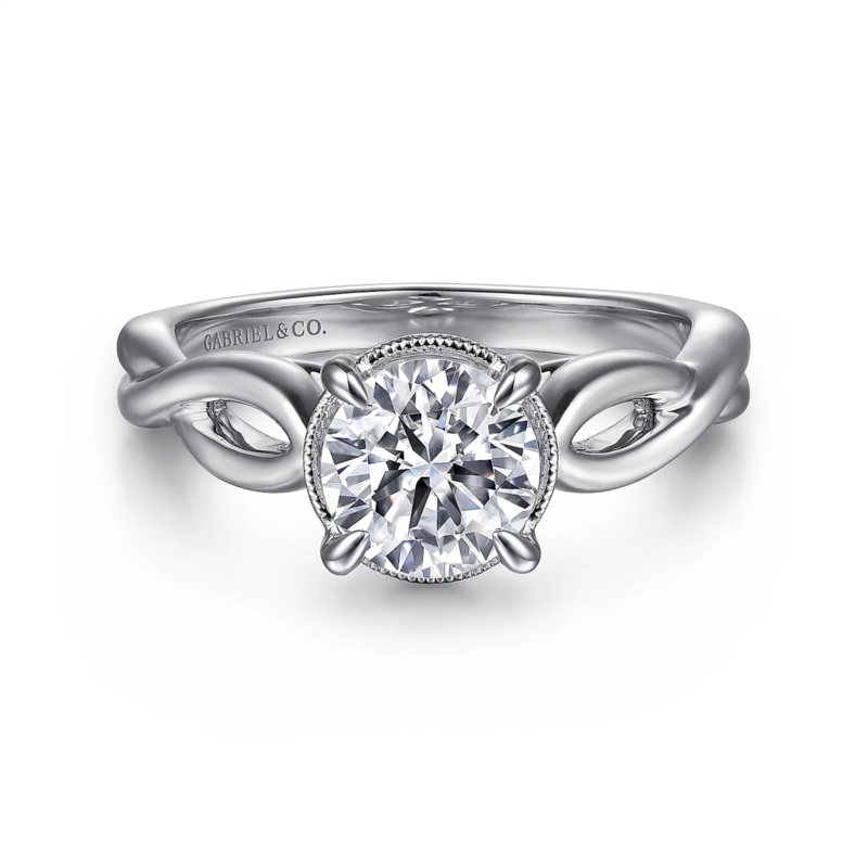 Gabriel & Co. Emiliana – Split Shank Round Diamond Engagement Ring Mounting