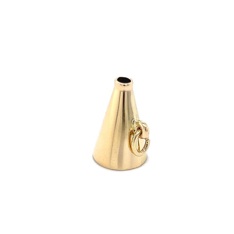 Yellow 14 Karat Gold Megaphone Charm Estate Jewelry with