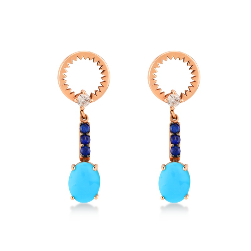 Catch You Turquoise Dangle Earrings