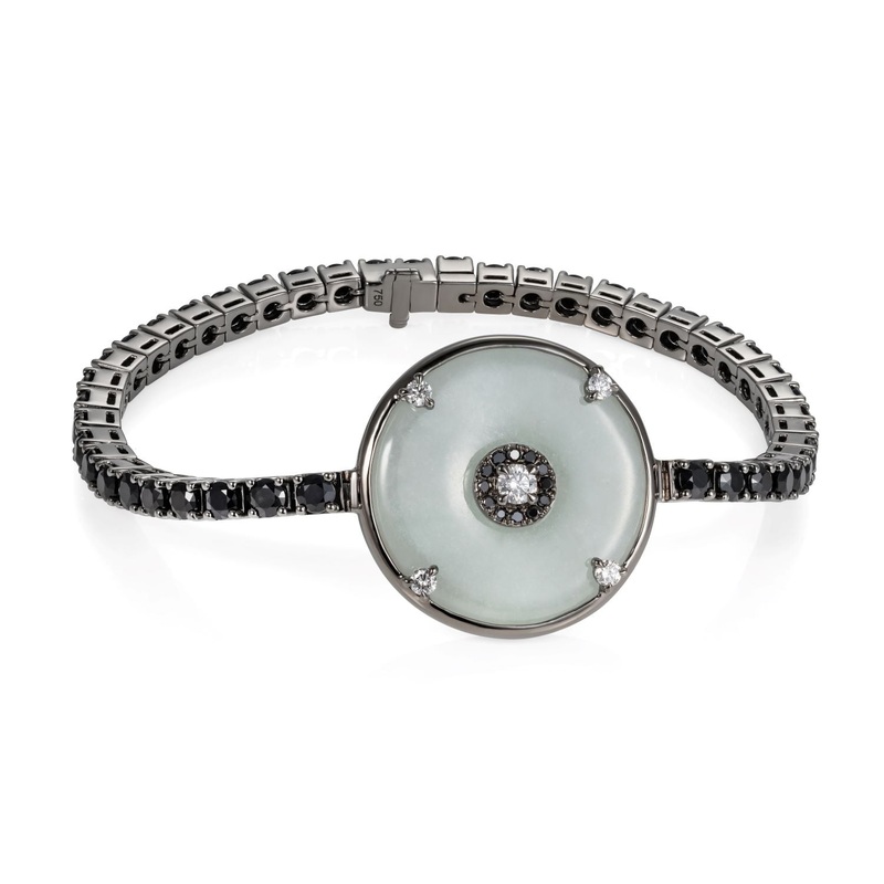 Celeste Black Sapphire and Jade Bracelet