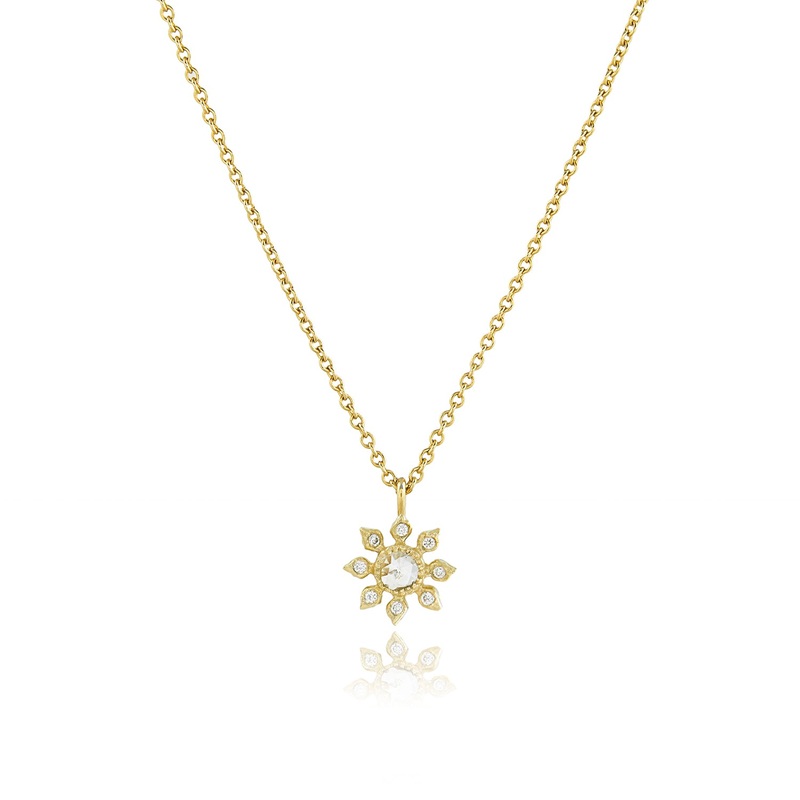 Diamond Flower Necklace