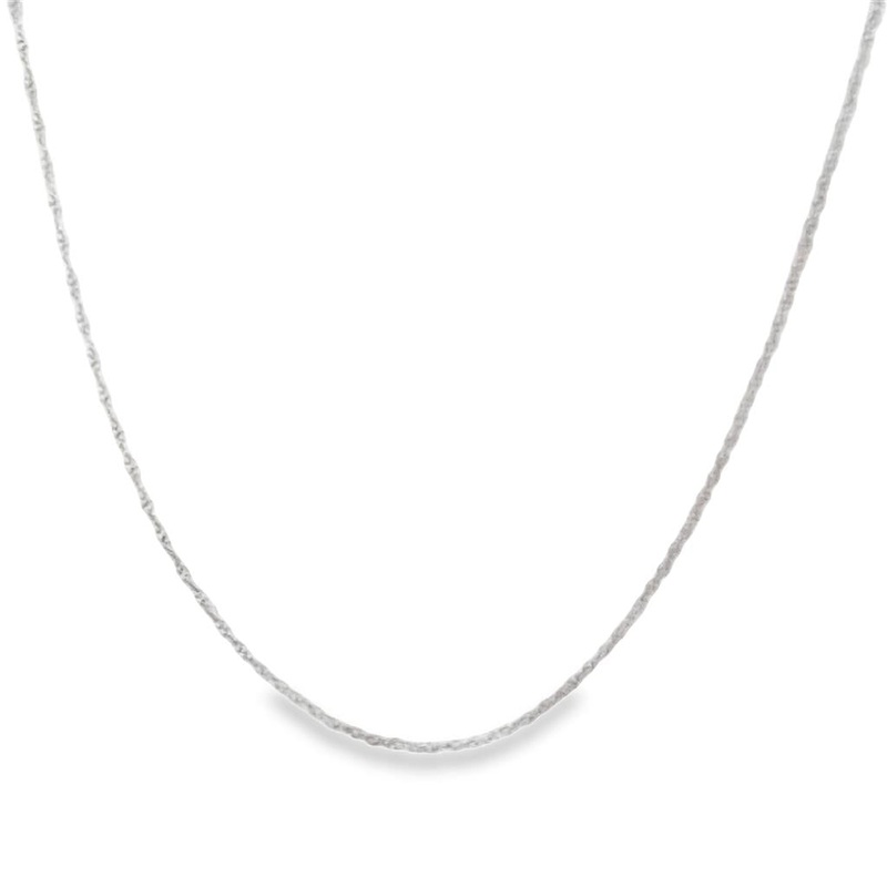 White 14 Karat Fine Rope Chain Estate Jewelry with