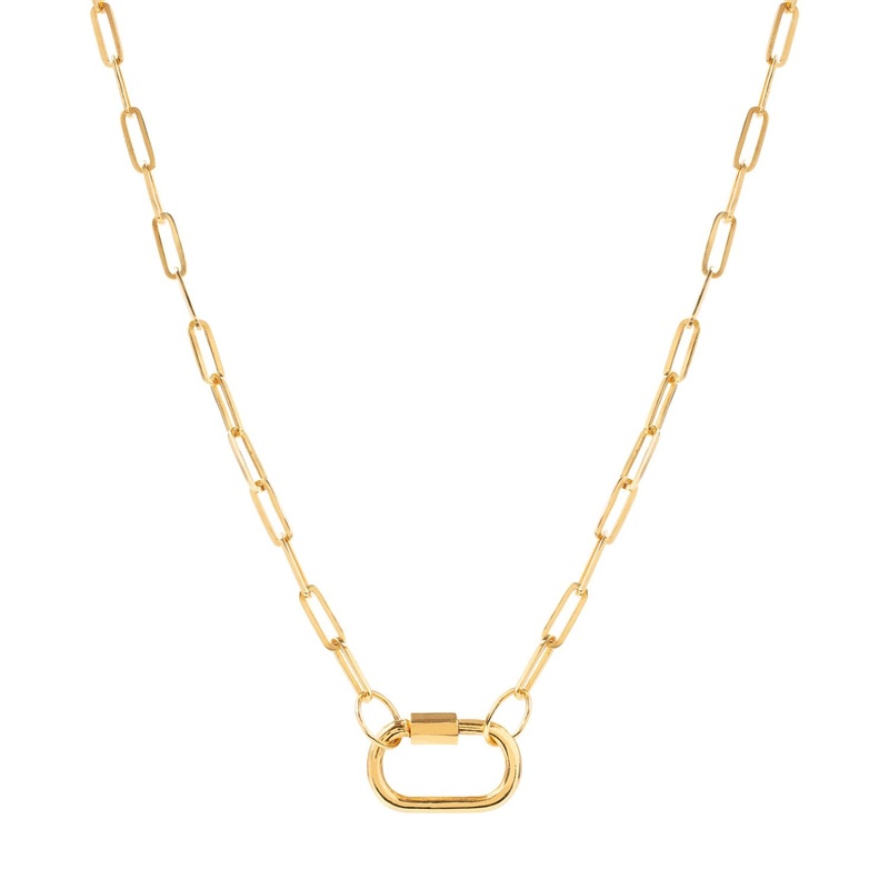 Daphne Gold Paperclip Link Chain Necklace