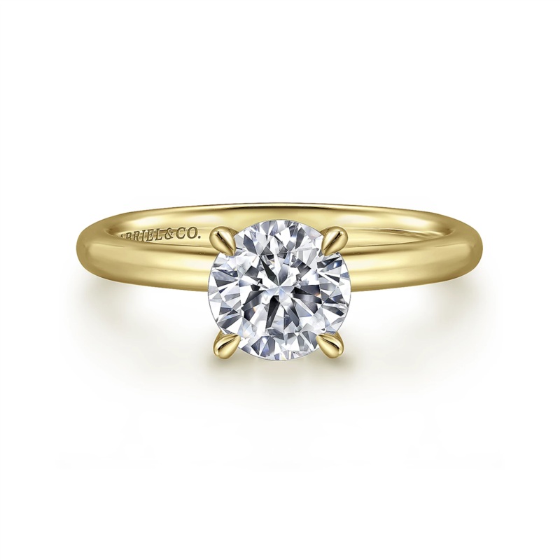 Gabriel & Co. Lark – Round Solitaire Engagement Ring Mounting