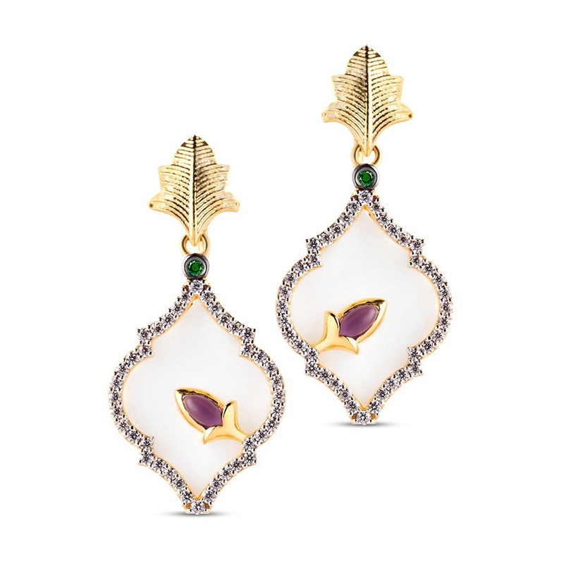 Mother Of Pearl Drop Earrings