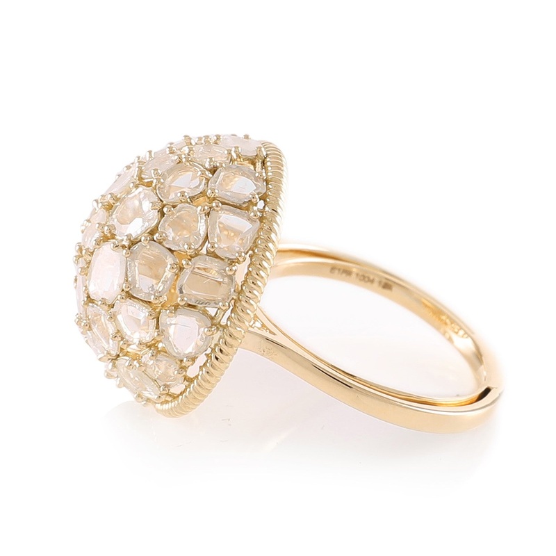 Ring Zero 1 – Diamonds in Yellow Gold