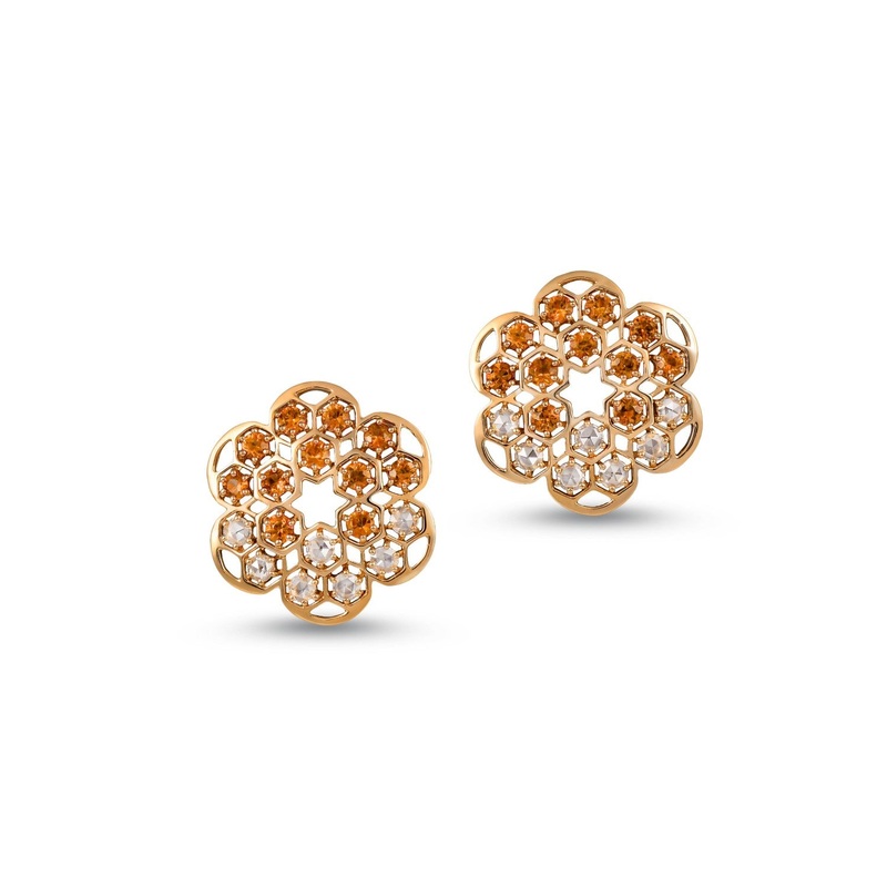 Sarai Citrine and Diamond Earrings