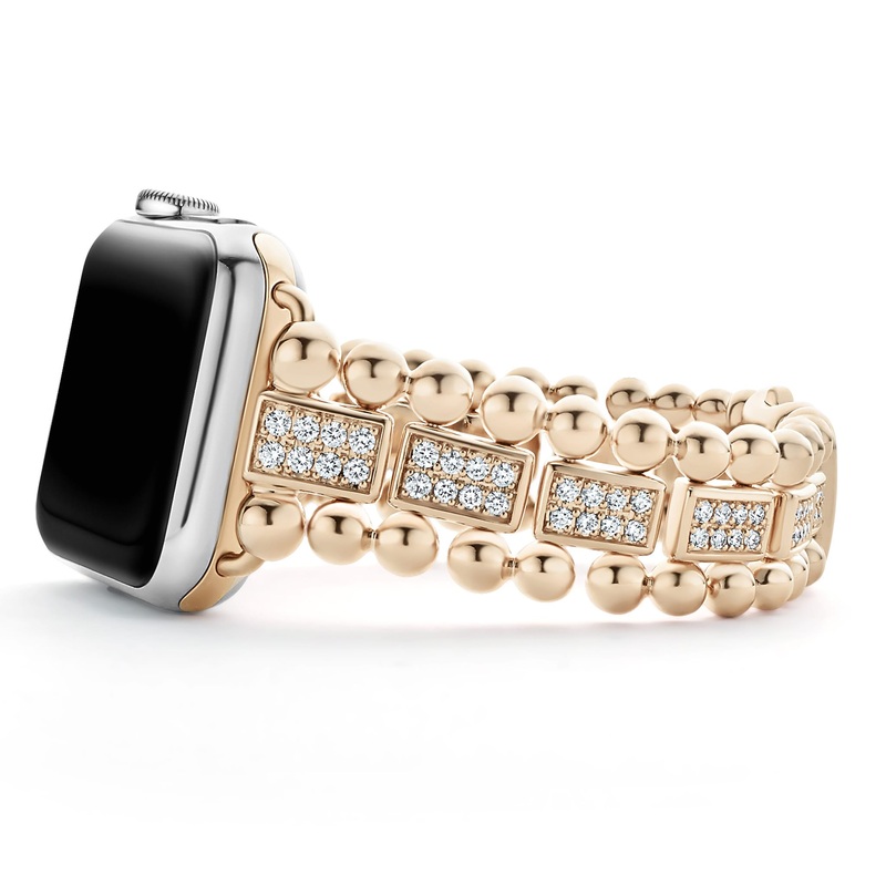 Smart Caviar 18K Rose Gold Full Diamond Watch Bracelet-38-45mm