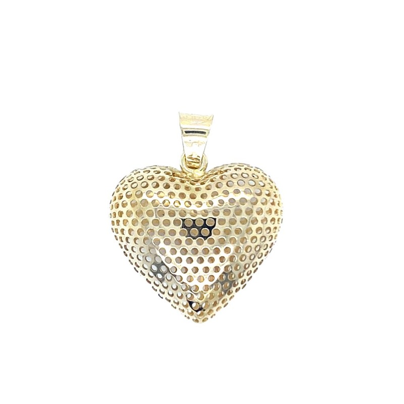 Yellow 14 Karat 30.50X2350mm Puffy Heart Pendant Estate Jewelry Gram W