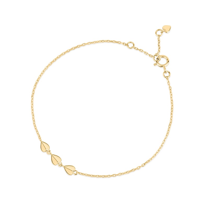 Bijou Folded Heart Trio Bracelet
