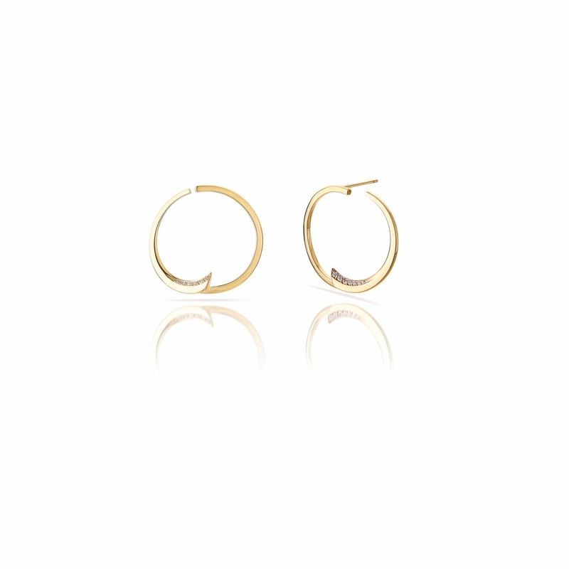 Pin Wheel Hoop Earrings