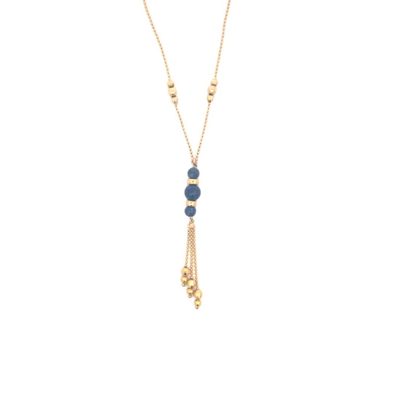 Yellow 14 Karat lapis Estate Jewelry with