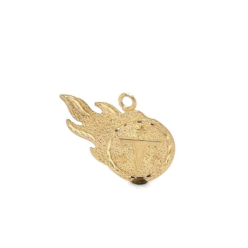Yellow 14 Karat Titans Gold Charm Estate Jewelry with