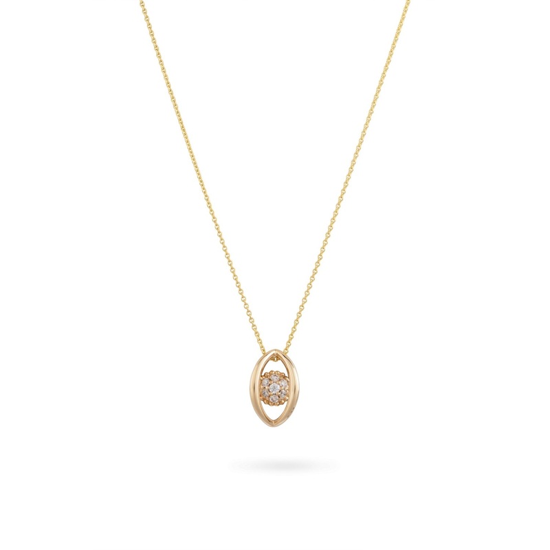 Yellow Gold Mati Necklace