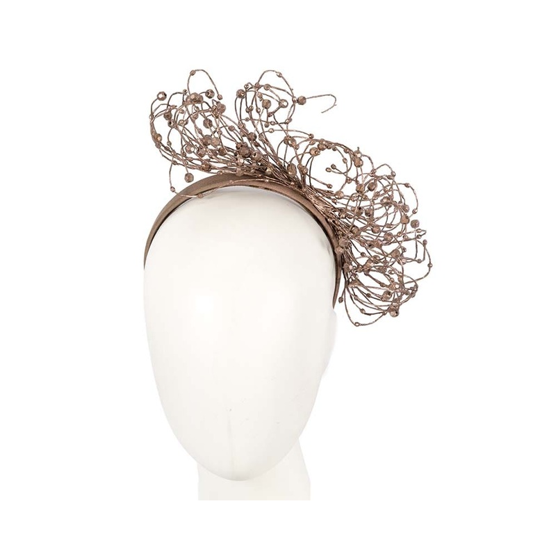 Bespoke bronze wire fascinator by Fillies Collection