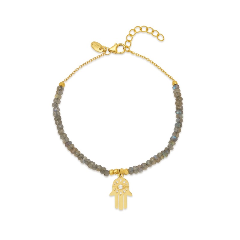 Labradorite Hamsa Bracelet