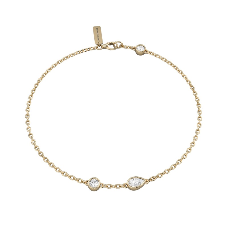 RAE 0.4ct Three Stone Chain Bracelet