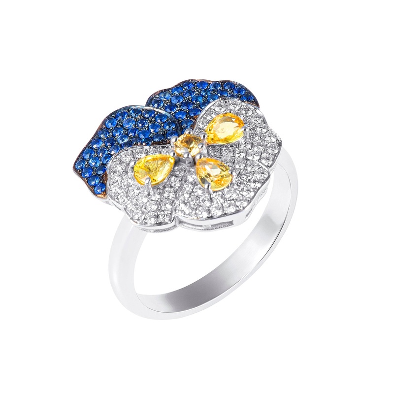 Violet Mini Diamond Ring – Blue