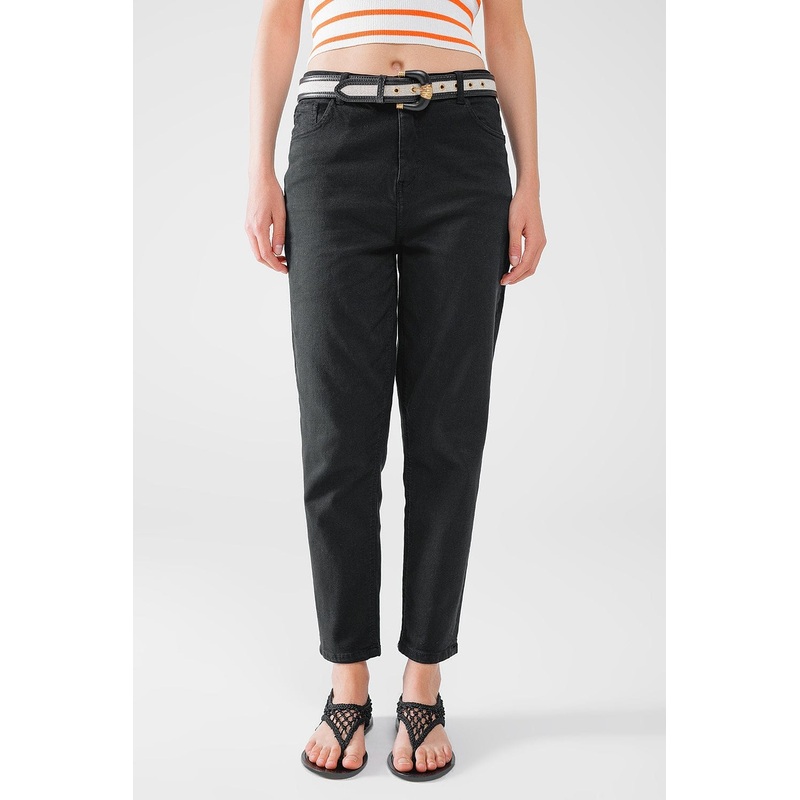 Ankle Skinny  Basic Jeans In Black