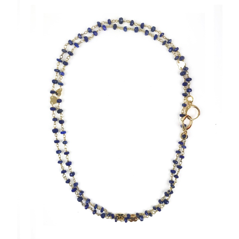 Gena Myint Lapis Lazuli Heart Convertible Mask Necklace