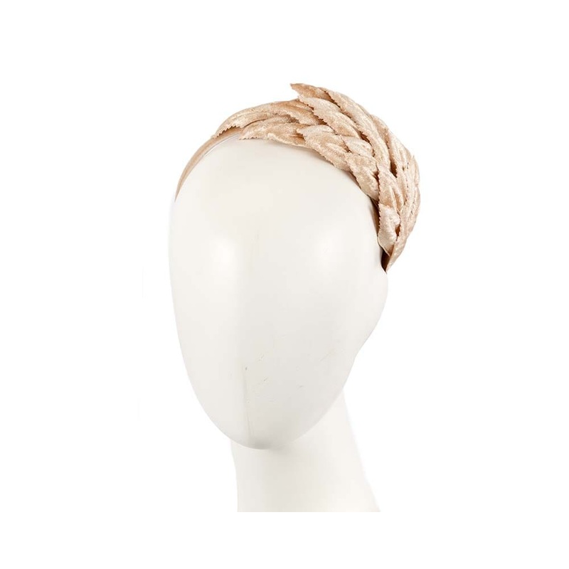 Petite nude fascinator headband by Max Alexander