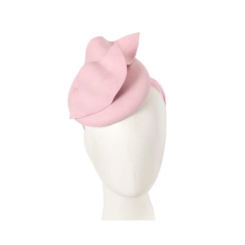 Pink felt fascinator by Max Alexander