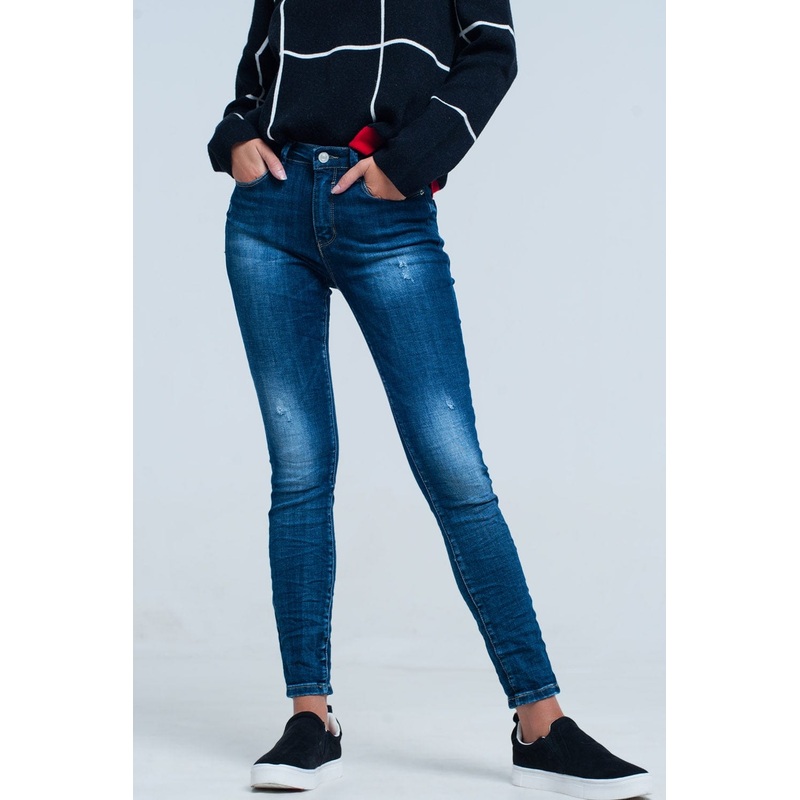 Skinny Jeans With Detail Embroidered Pocket