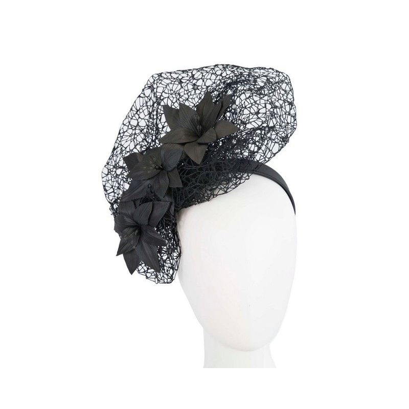 Staggering black racing fascinator by Fillies Collection