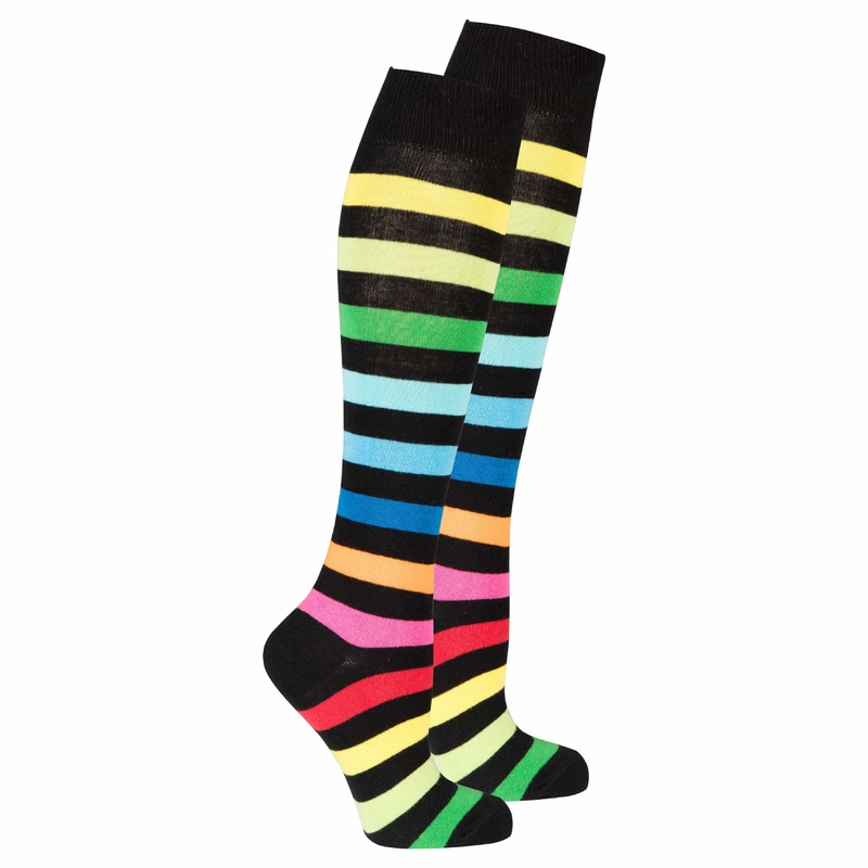 Women’s Rainbow Multistripe Knee High Socks