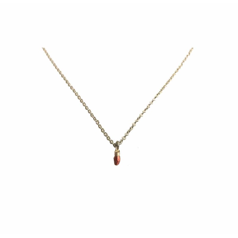 AHA! Red geometric lightbulb necklace