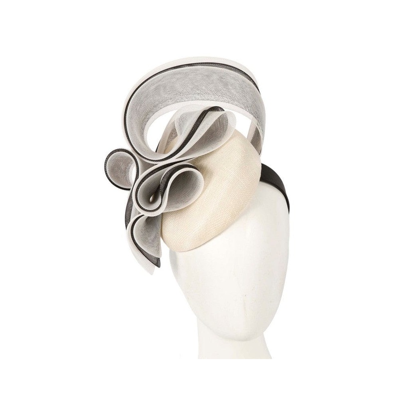 Cream and black racing fascinator by Fillies Collection