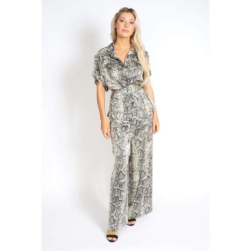 M.USE Snake A Pose Button-up Shirt Top