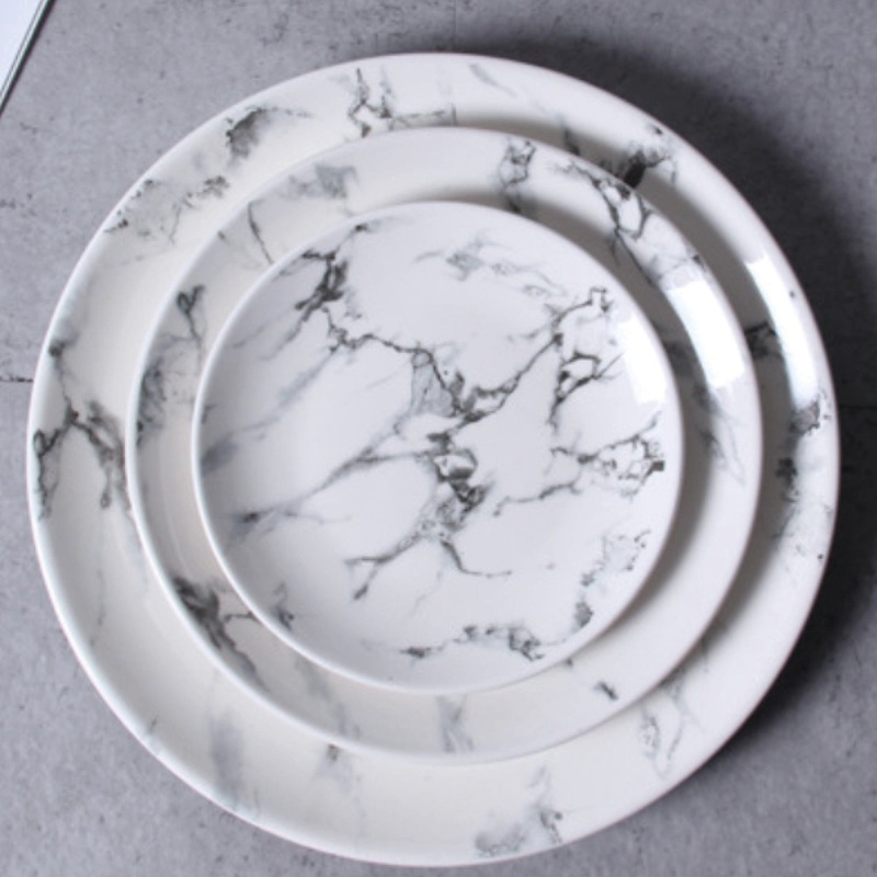 Marble Round Plate 8″