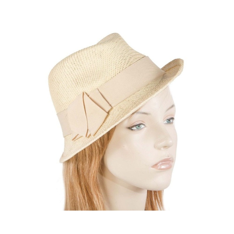 Natural trilby ladies hat