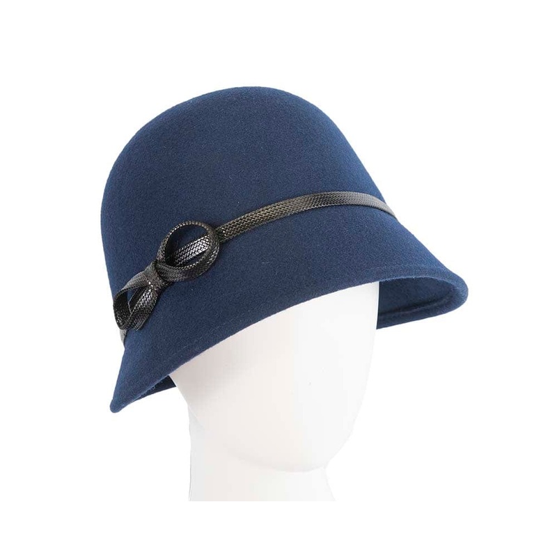 Navy felt bucket hat by Max Alexander
