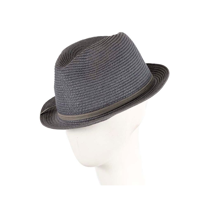 Navy Short Brim Fedora Hat